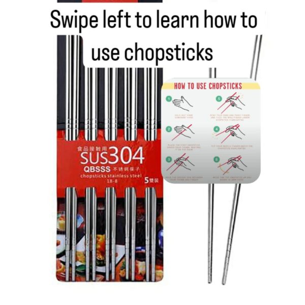 Stainless Steel Chopsticks - Image 2